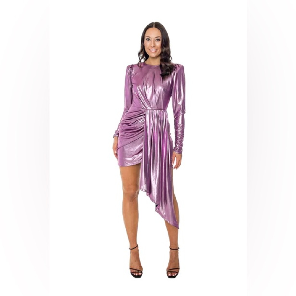 Elliatt Metallic Purple Mini Dress